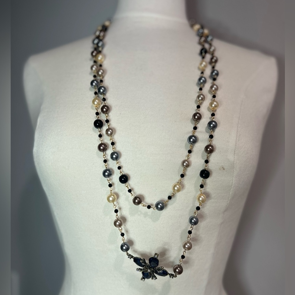 Long Pearl Necklace,  “ Chanel Style ”